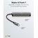 GOOBAY USB HUB 76565, 4X ΘΥΡΏΝ, USB 3.2, 10GBPS, USB-C ΣΎΝΔΕΣΗ, ΓΚΡΙ