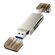CABLETIME CARD READER CT-ACMCD2-ZG ΓΙΑ SD & MICRO SD, USB 3.0, 5GBPS, ΓΚΡΙ