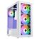 KOLINK OBSERVATORY HF GLASS ARGB MIDI TOWER CASE - WHITE (WITH 6 ARGB FANS - 3X140MM & 3X120MM )